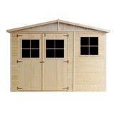Abri de jardin en panneaux 17mm - 303x493cm - avec plancher - Timbela Ma boutique